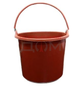 Ведро ударопрочное Leon 16 л красное, круглое/Plastiko